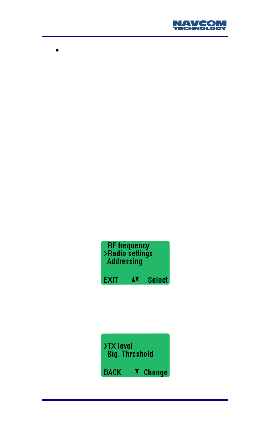 Signal threshold, Signal thre s hold | NavCom LAND-PAK Rev.F User Manual | Page 117 / 159