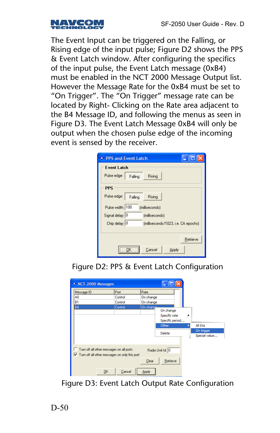 NavCom SF-2050 Rev.D User Manual | Page 52 / 65