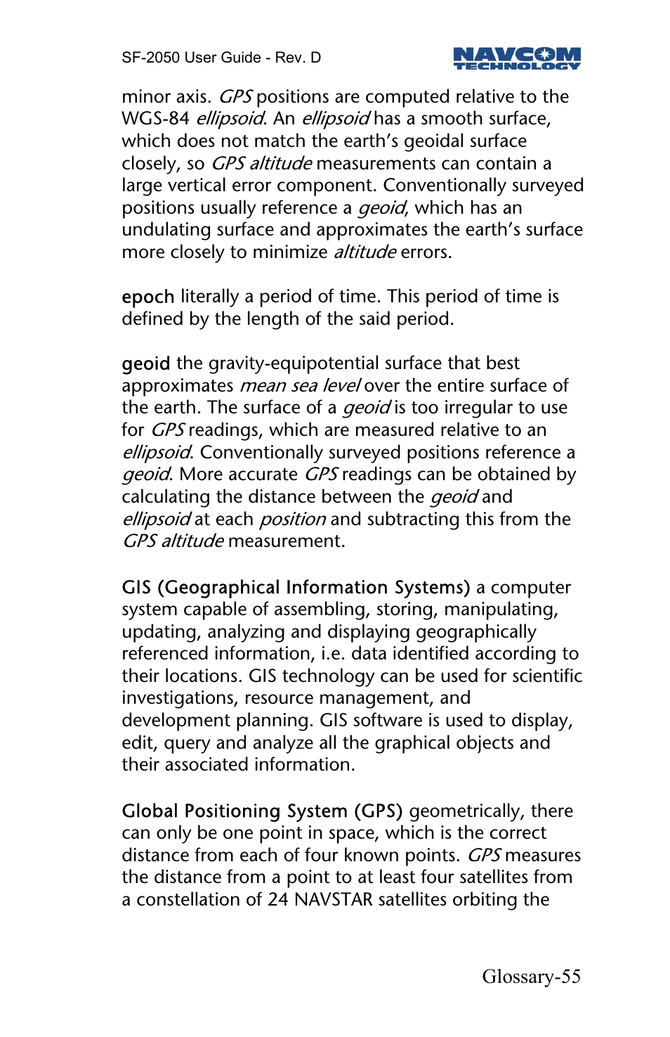 NavCom SF-2050 Rev.D User Manual | Page 57 / 65
