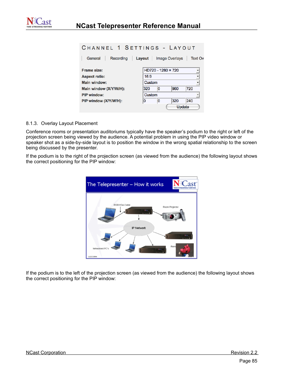 Ncast telepresenter reference manual | NCast Telepresenter M4 User Manual | Page 85 / 107