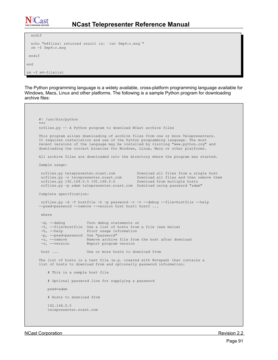 Ncast telepresenter reference manual | NCast Telepresenter M4 User Manual | Page 91 / 107