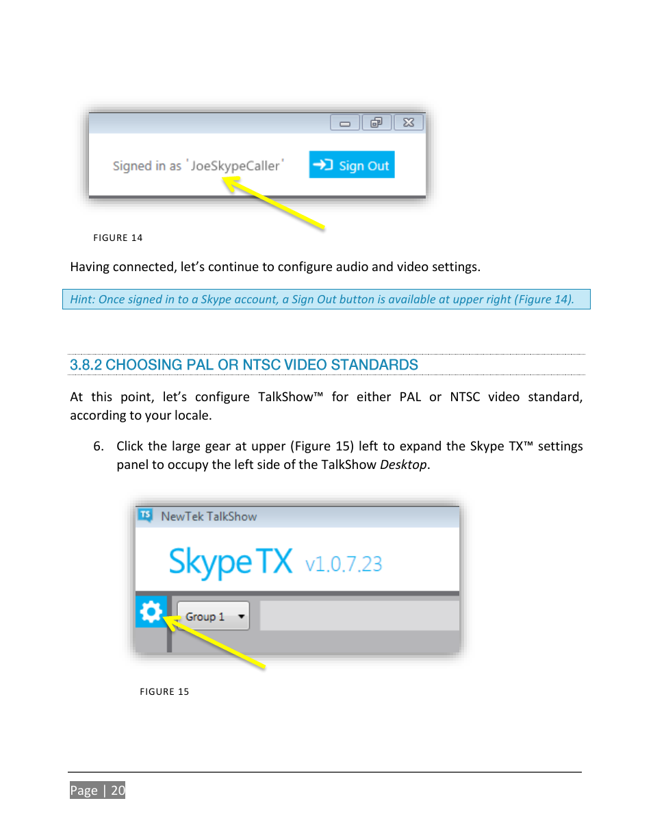 2 choosing pal or ntsc video standards | NewTek TalkShow VS-100 User Manual | Page 28 / 101