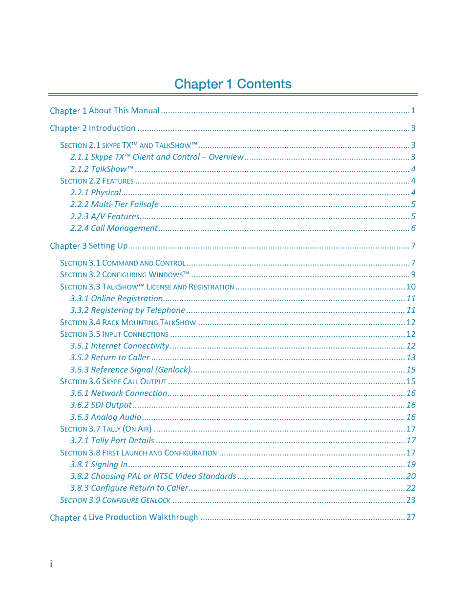 NewTek TalkShow VS-100 User Manual | Page 3 / 101