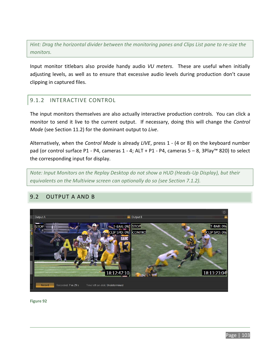 Interactive control, Output a and b | NewTek 3Play 820 User Manual | Page 117 / 194