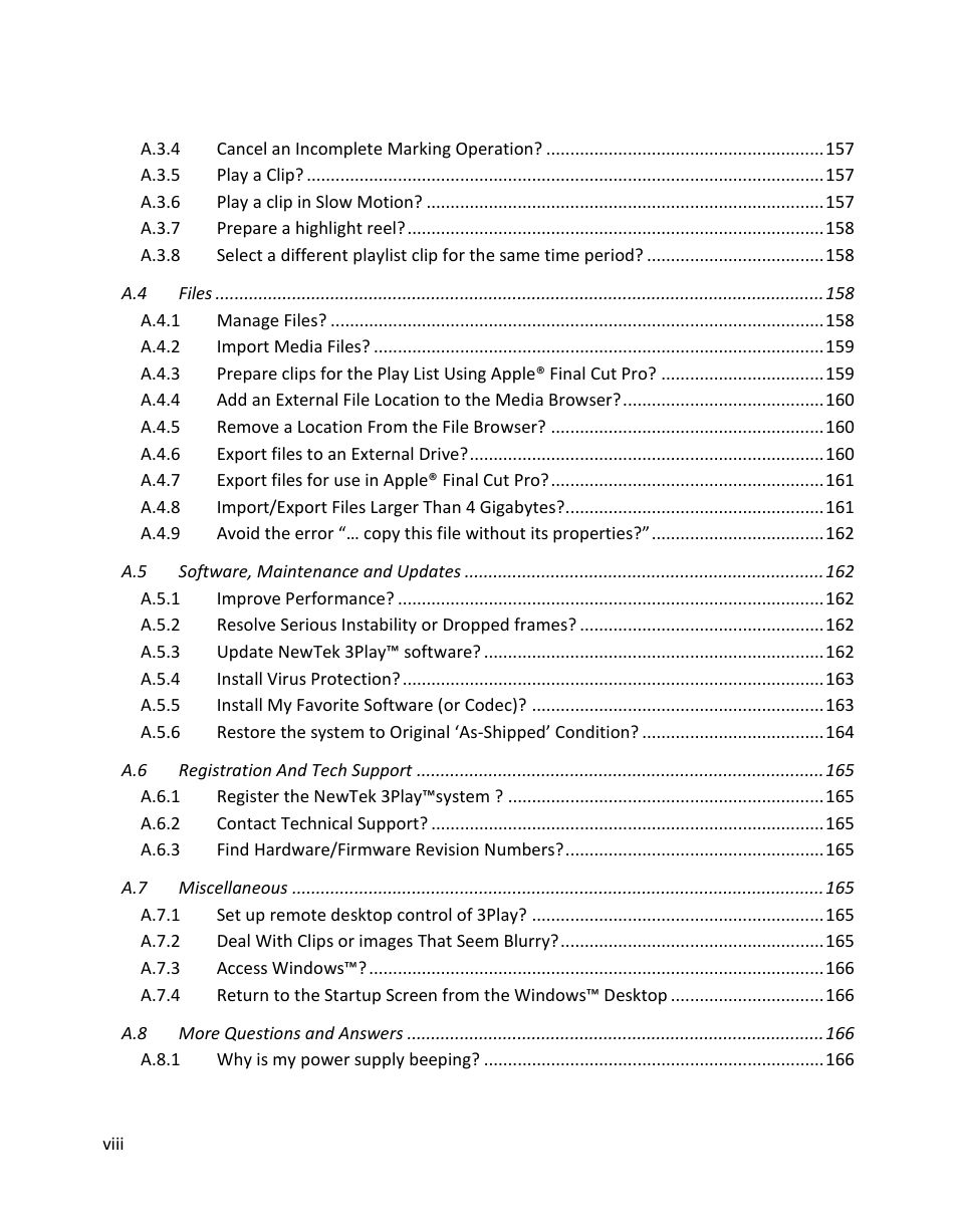 NewTek 3Play 820 User Manual | Page 12 / 194