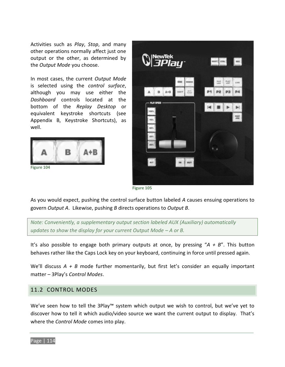 Control modes | NewTek 3Play 820 User Manual | Page 128 / 194