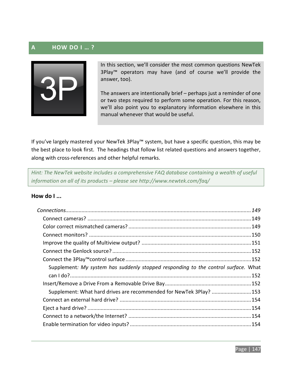 How do i | NewTek 3Play 820 User Manual | Page 161 / 194