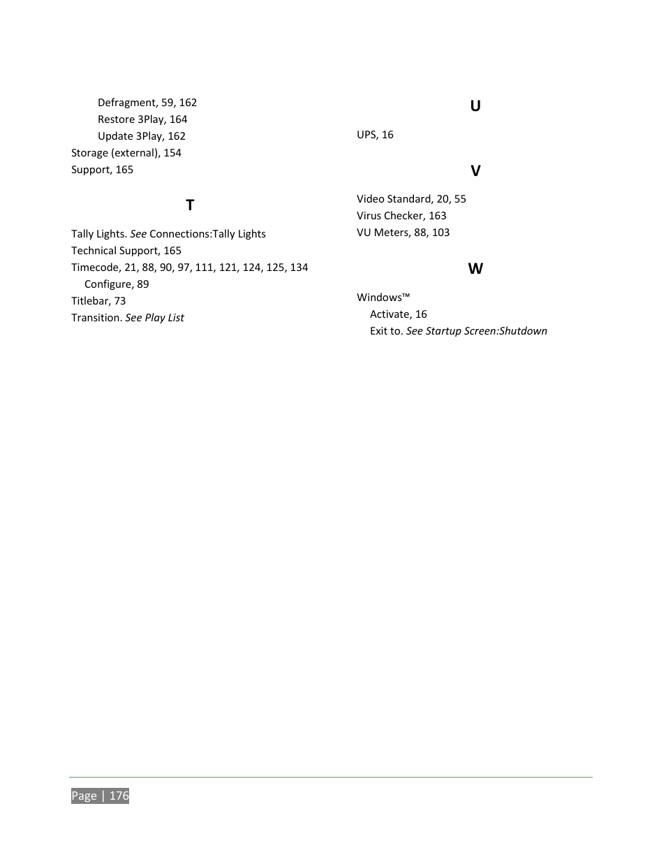 NewTek 3Play 820 User Manual | Page 190 / 194