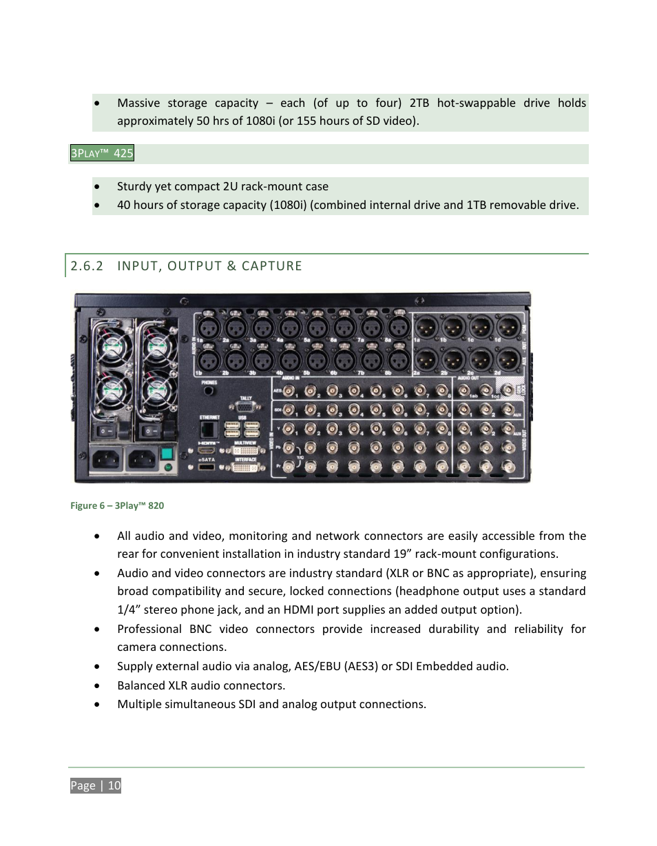 Input, output & capture | NewTek 3Play 820 User Manual | Page 24 / 194