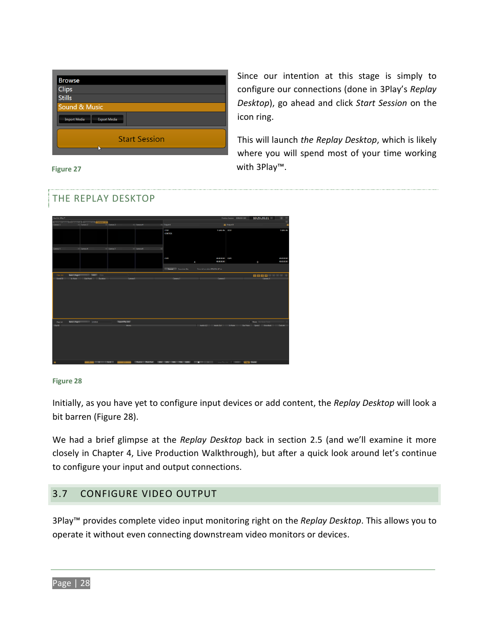 Configure video output | NewTek 3Play 820 User Manual | Page 42 / 194