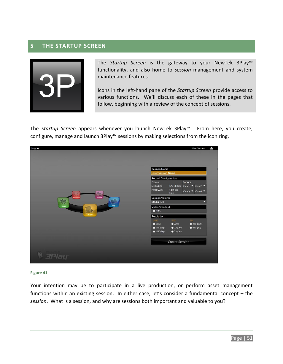 The startup screen | NewTek 3Play 820 User Manual | Page 65 / 194