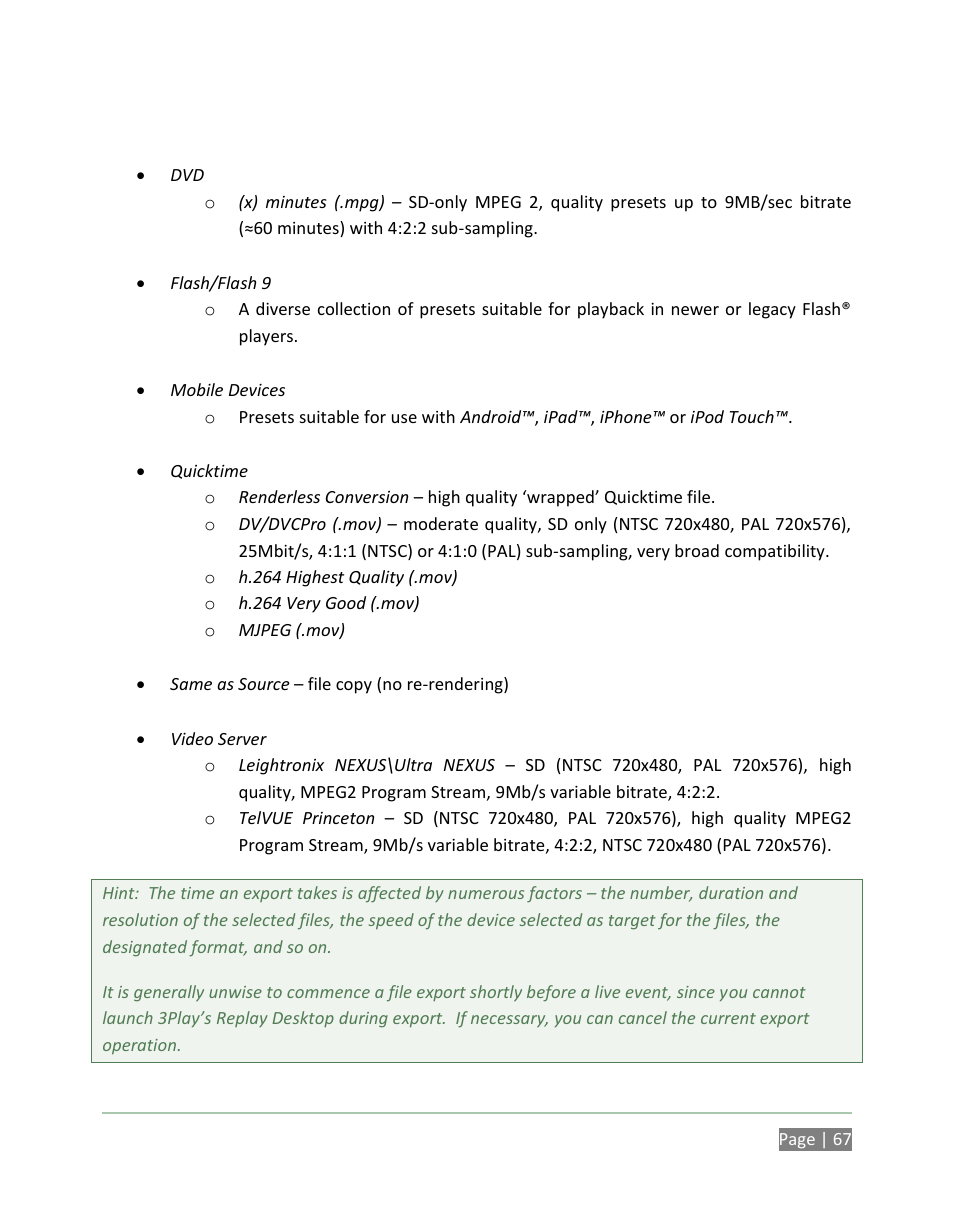 NewTek 3Play 820 User Manual | Page 81 / 194