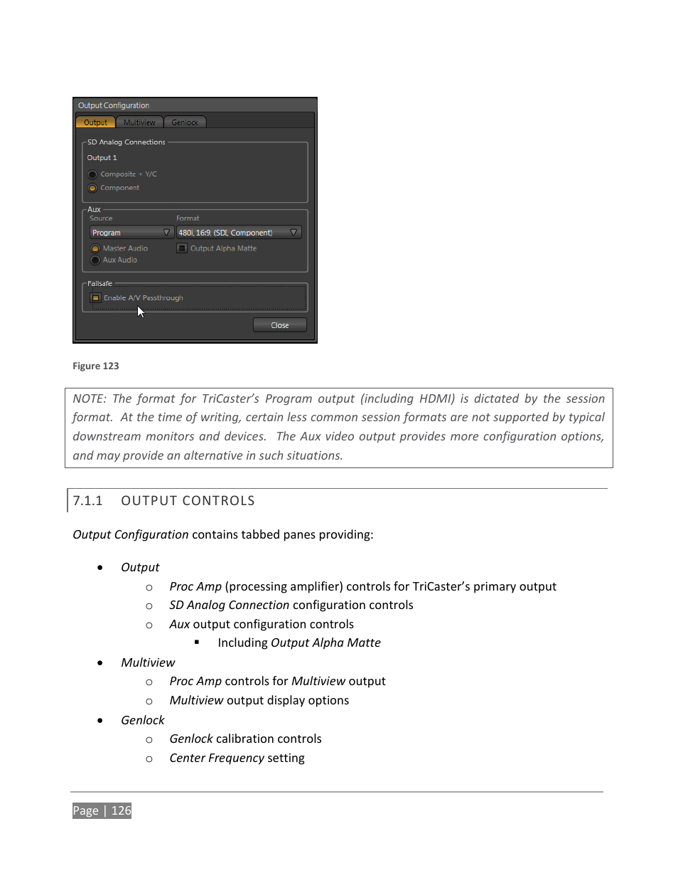 Output controls | NewTek TriCaster 855 User Manual | Page 142 / 368