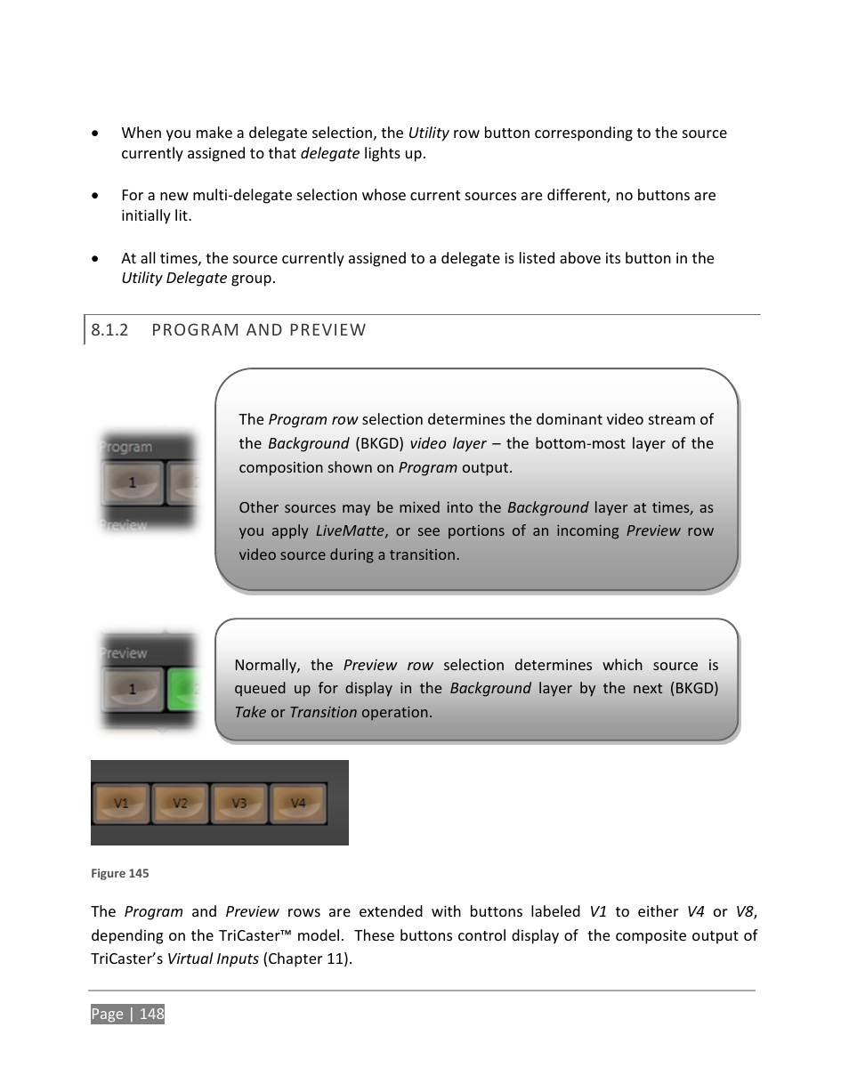 Program and preview | NewTek TriCaster 855 User Manual | Page 164 / 368