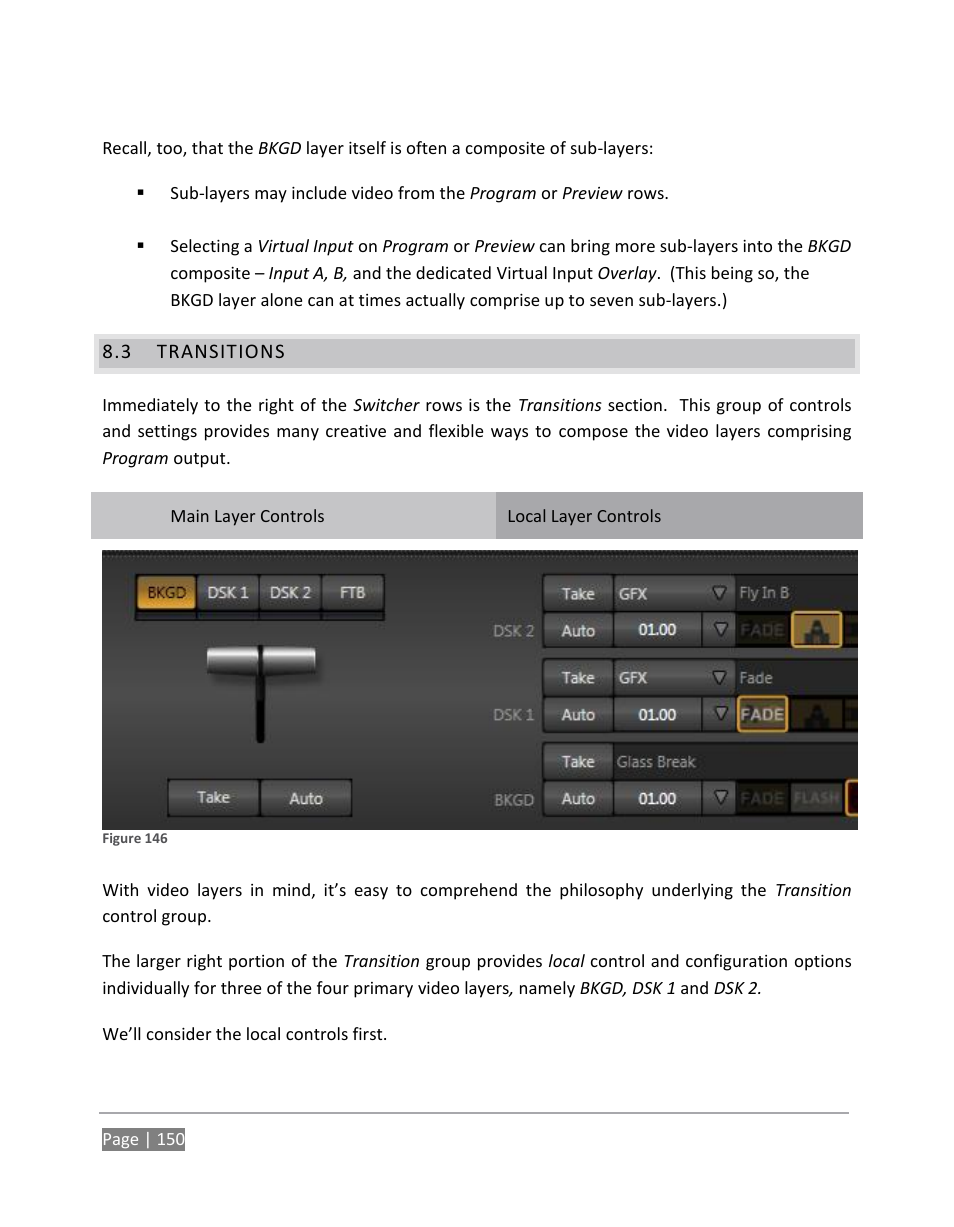 Transitions | NewTek TriCaster 855 User Manual | Page 166 / 368