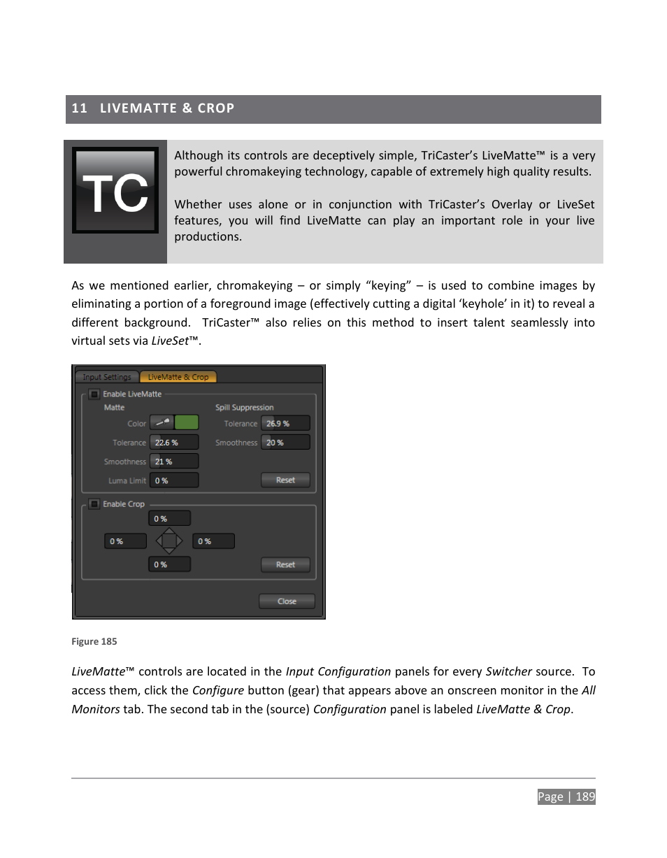 Livematte & crop | NewTek TriCaster 855 User Manual | Page 205 / 368