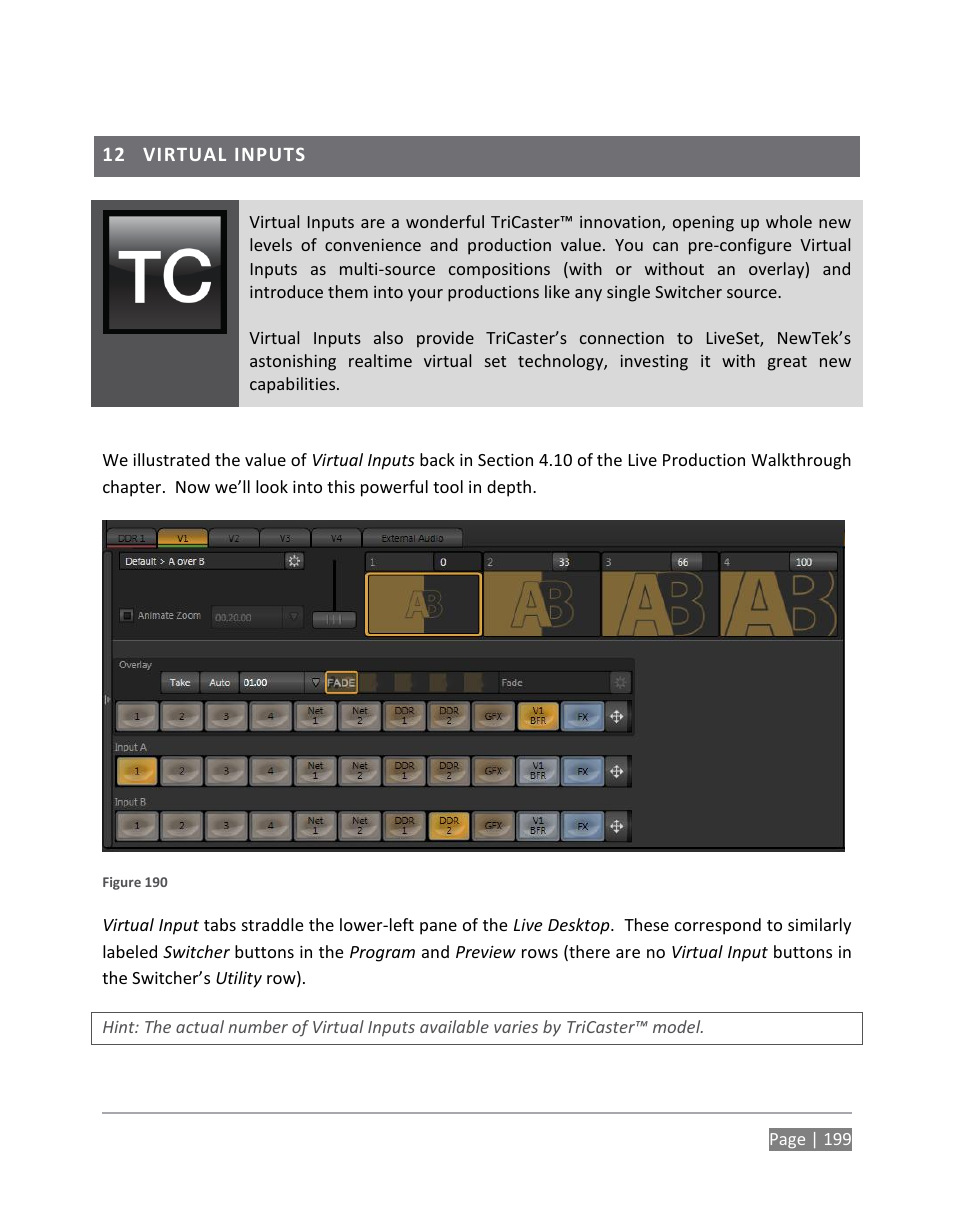 Virtual inputs | NewTek TriCaster 855 User Manual | Page 215 / 368