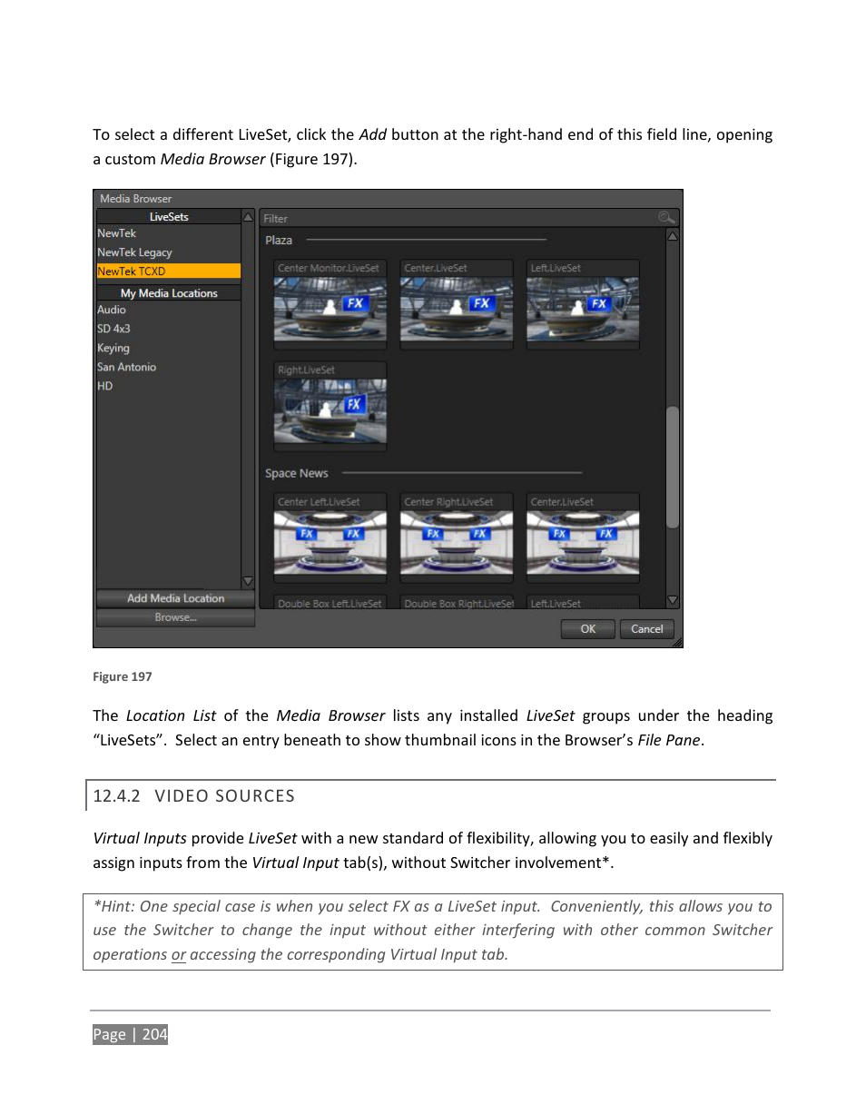 Video sources | NewTek TriCaster 855 User Manual | Page 220 / 368