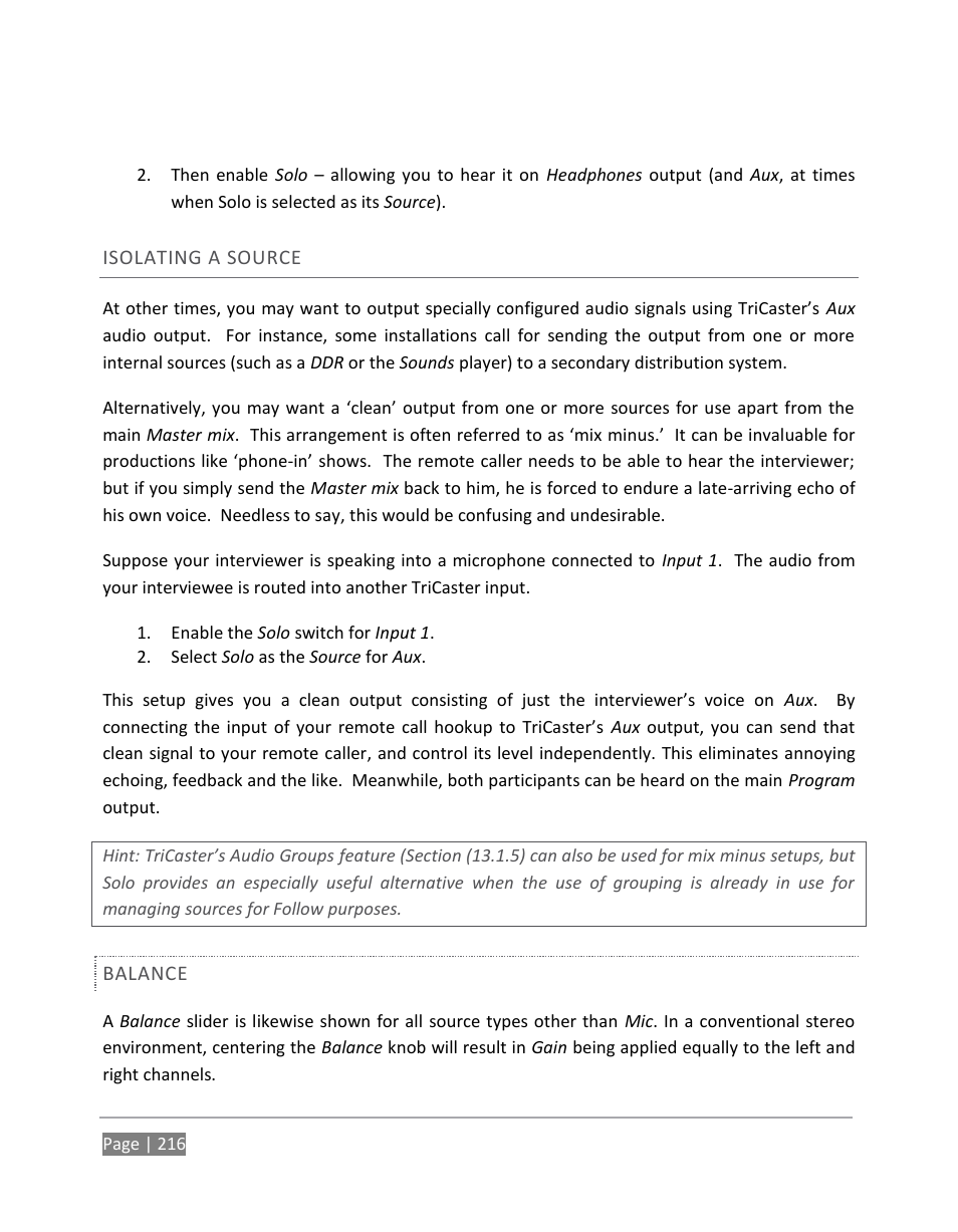 NewTek TriCaster 855 User Manual | Page 232 / 368