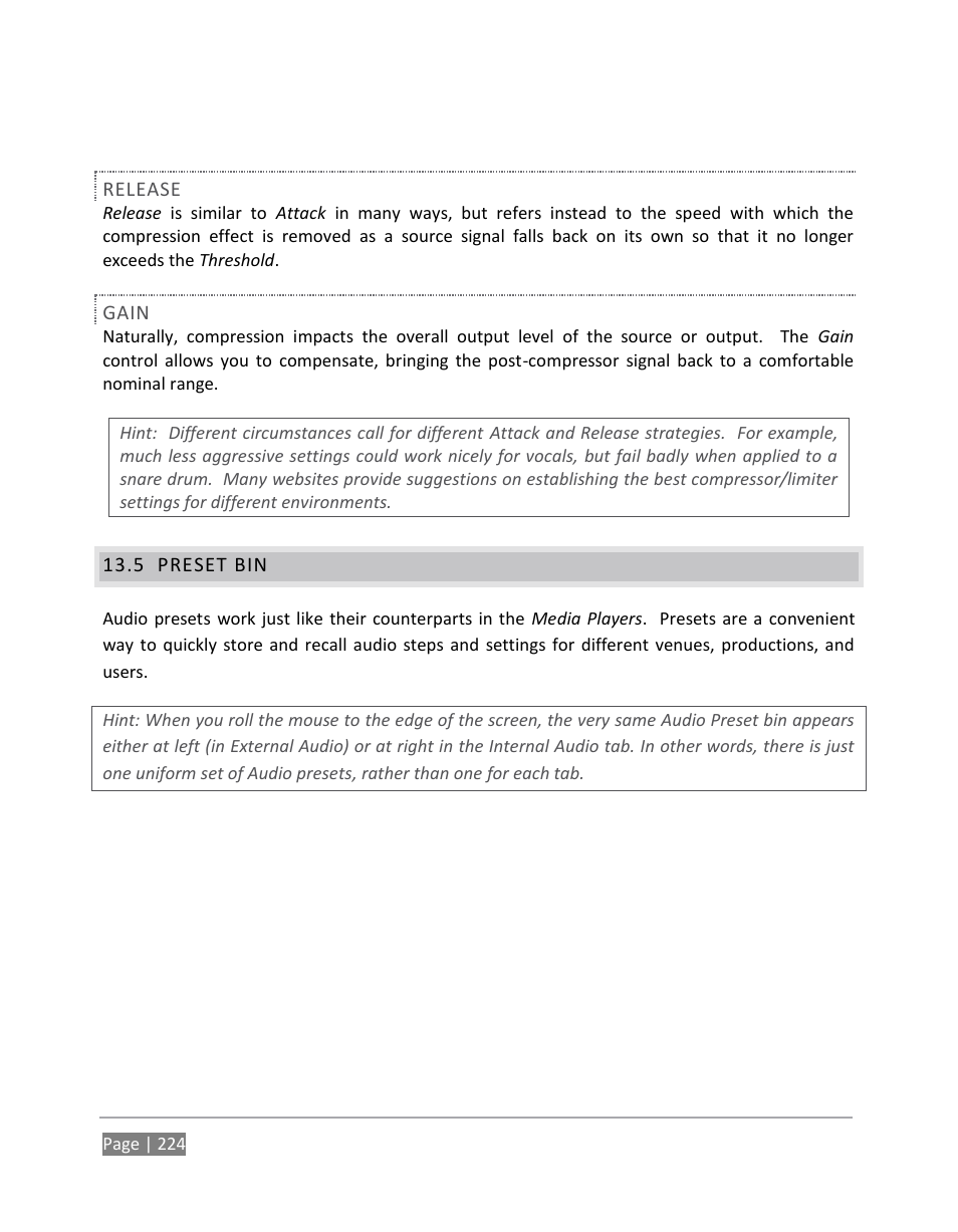 Preset bin | NewTek TriCaster 855 User Manual | Page 240 / 368