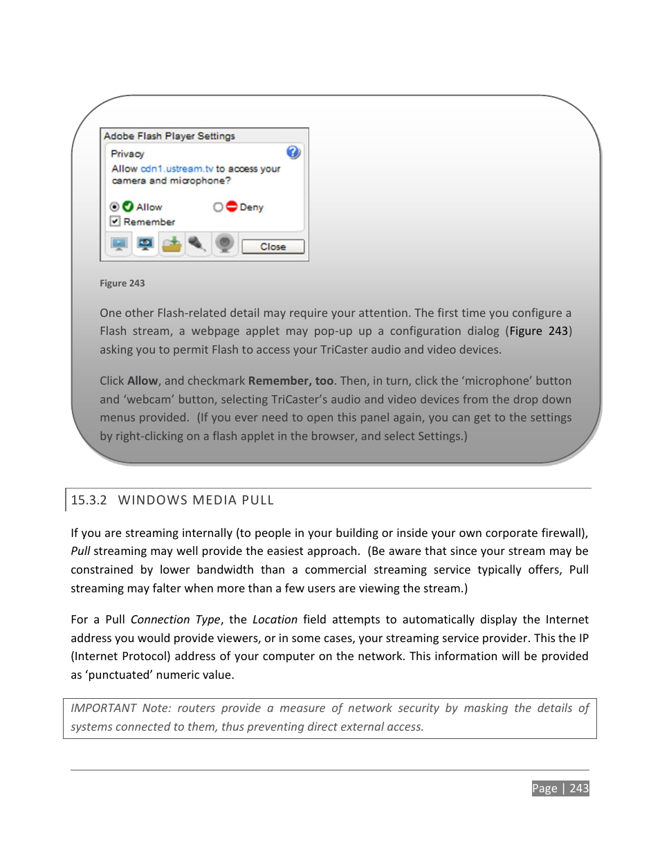 Windows media pull | NewTek TriCaster 855 User Manual | Page 259 / 368