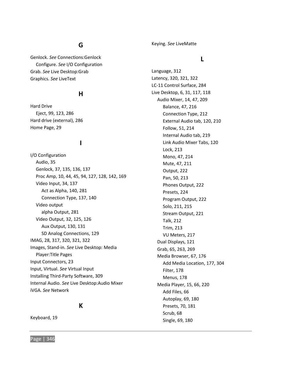 NewTek TriCaster 855 User Manual | Page 362 / 368