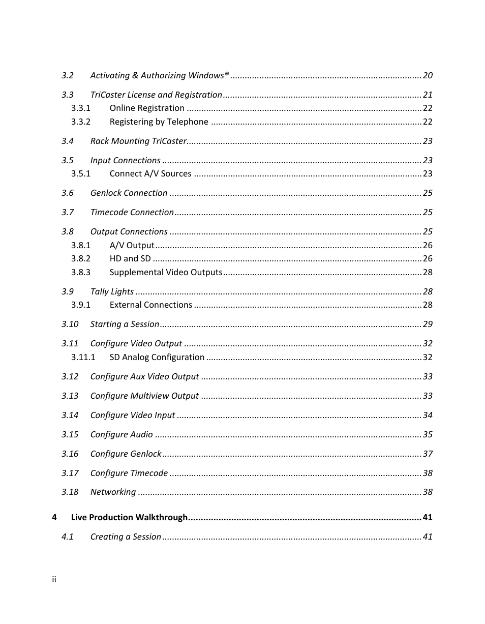 NewTek TriCaster 855 User Manual | Page 4 / 368