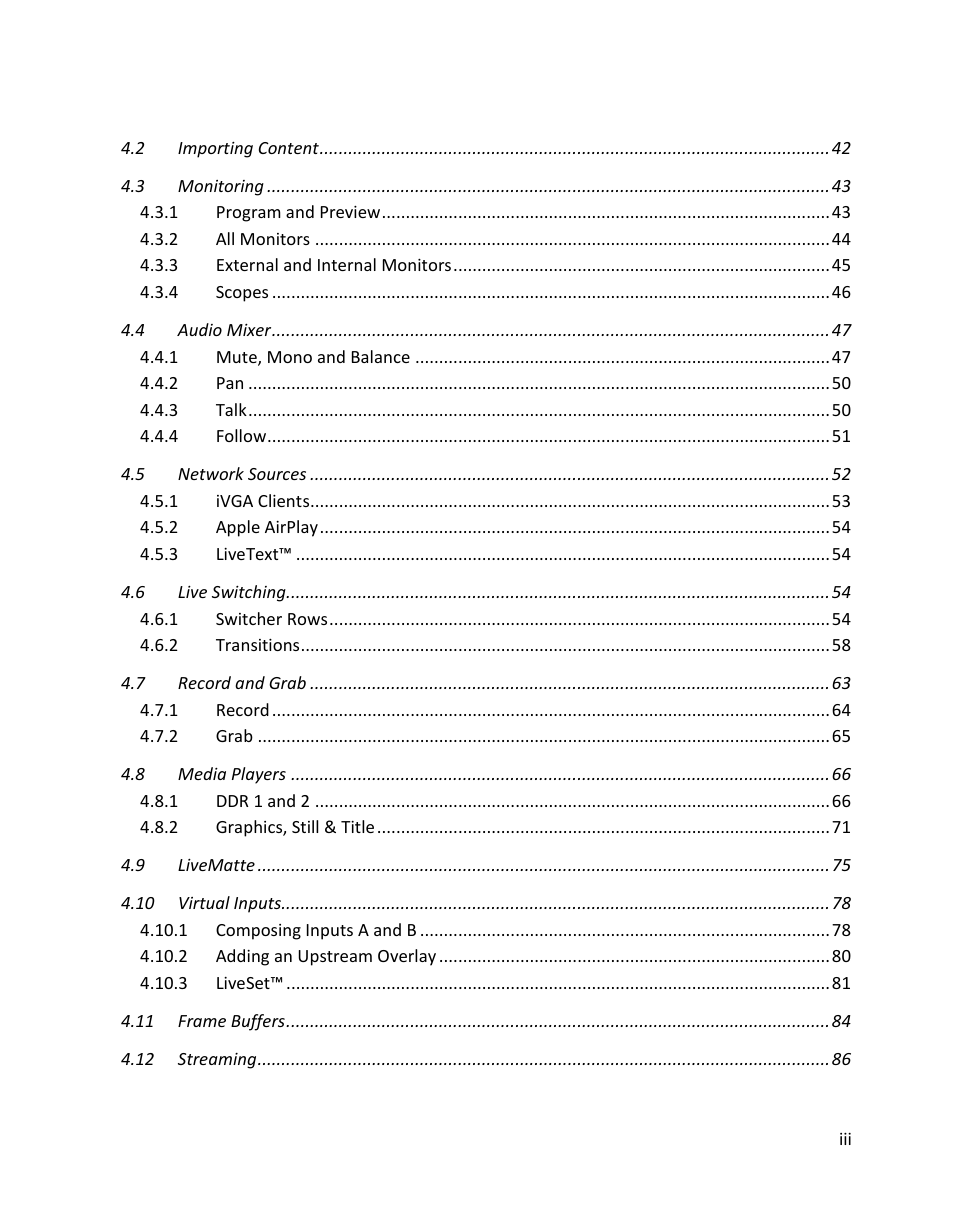 NewTek TriCaster 855 User Manual | Page 5 / 368