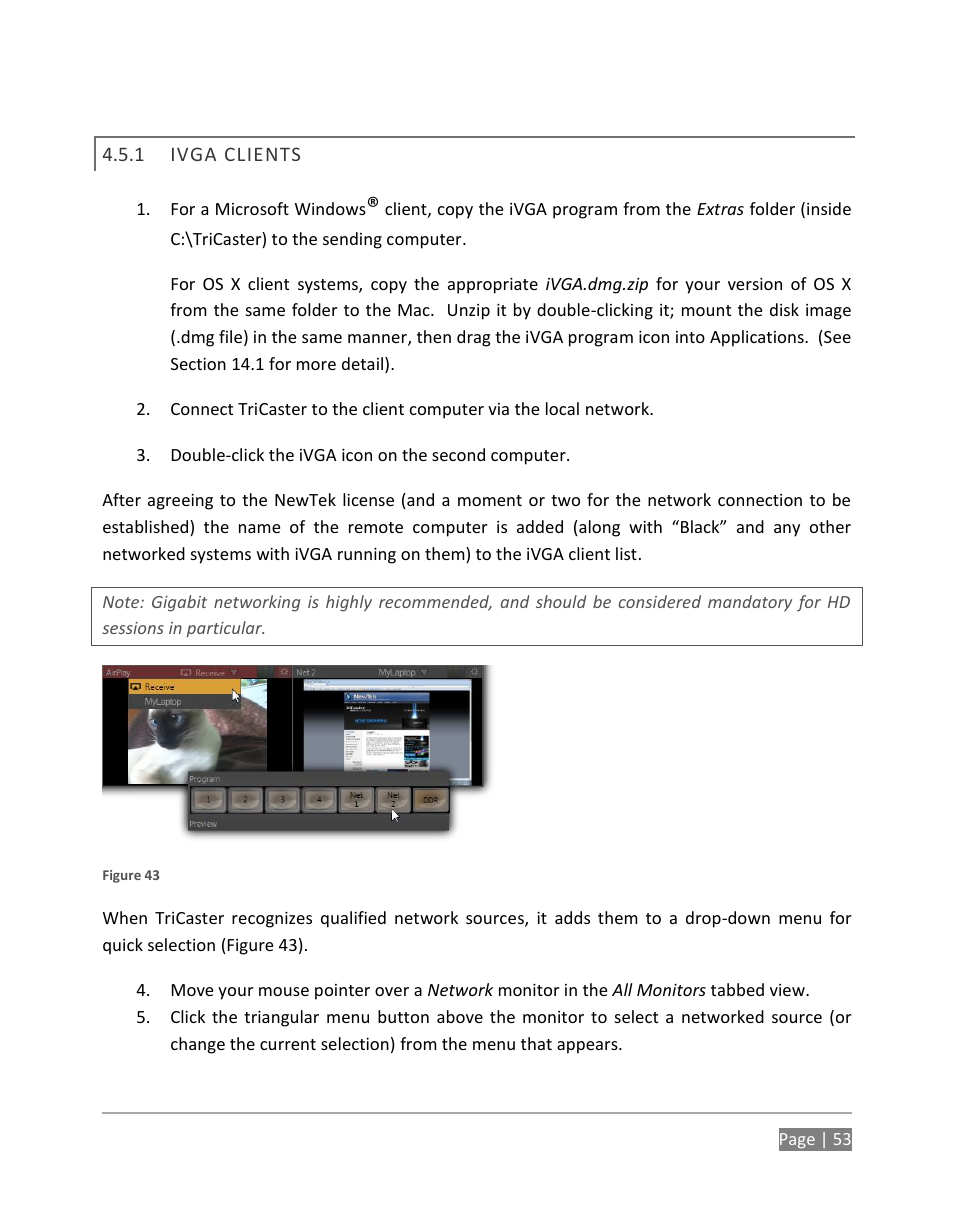 Ivga clients | NewTek TriCaster 855 User Manual | Page 69 / 368