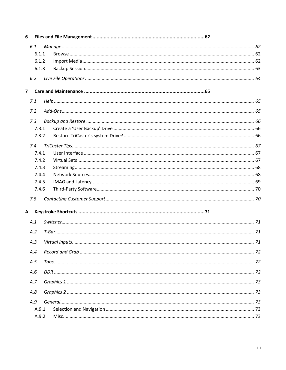 NewTek TriCaster 40 User Manual | Page 5 / 80