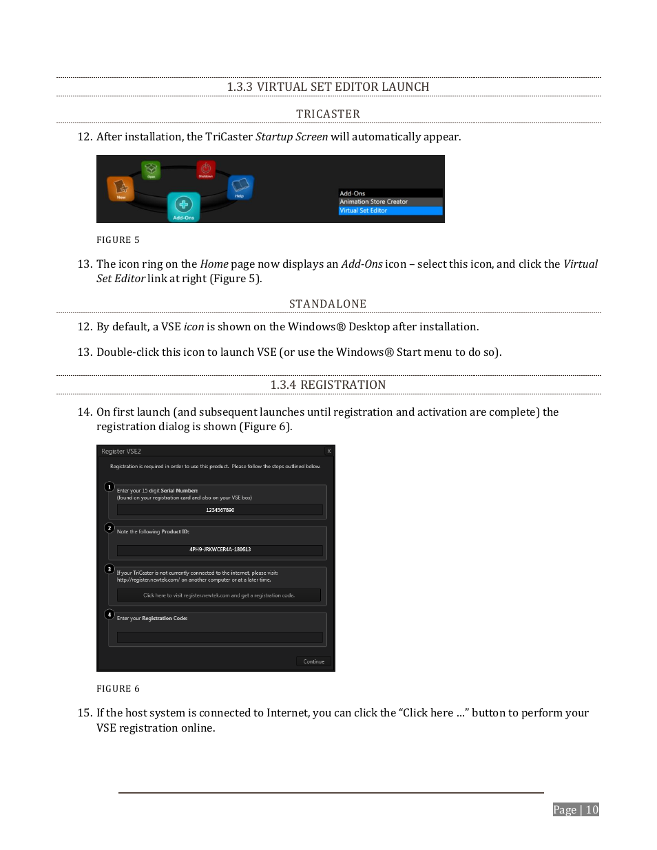 Irtual, Ditor, Aunch | Egistration | NewTek Virtual Set Editor User Manual | Page 12 / 54