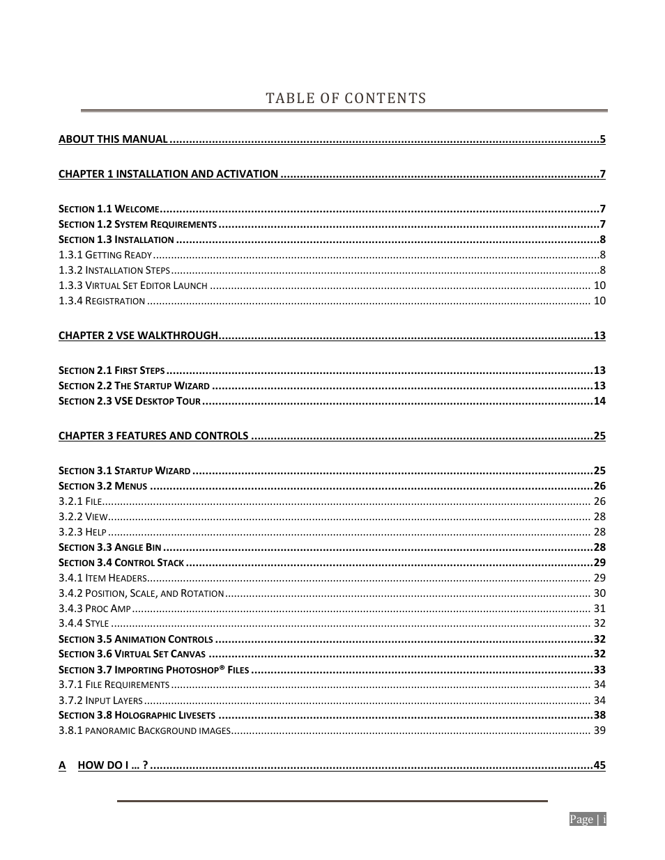 NewTek Virtual Set Editor User Manual | Page 3 / 54