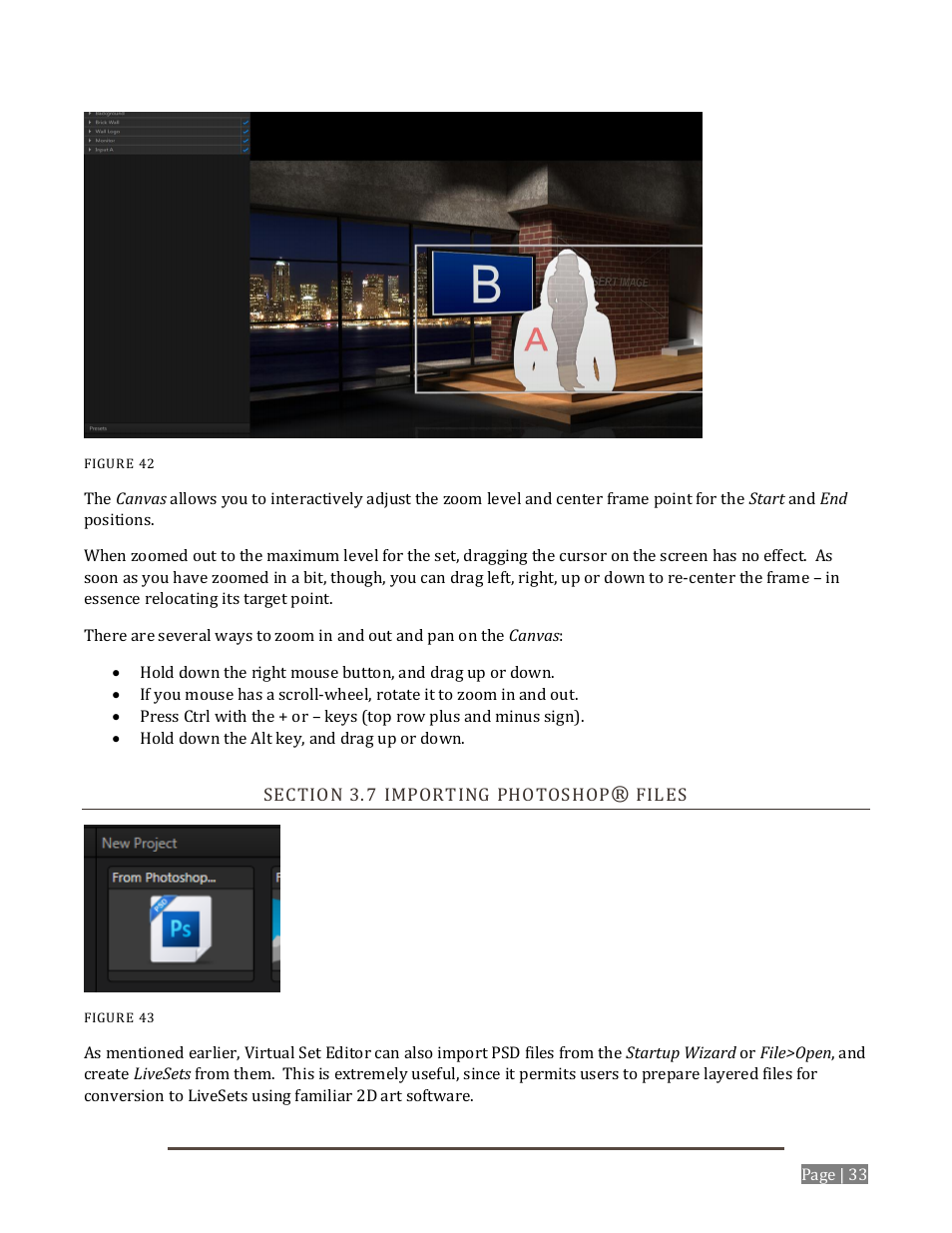 Ection, Mporting, Hotoshop | Iles | NewTek Virtual Set Editor User Manual | Page 35 / 54