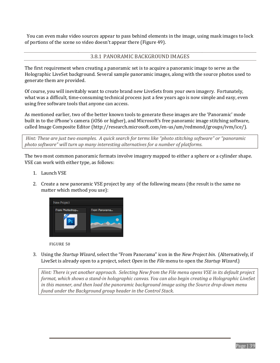 Panoramic, Ackground images | NewTek Virtual Set Editor User Manual | Page 41 / 54