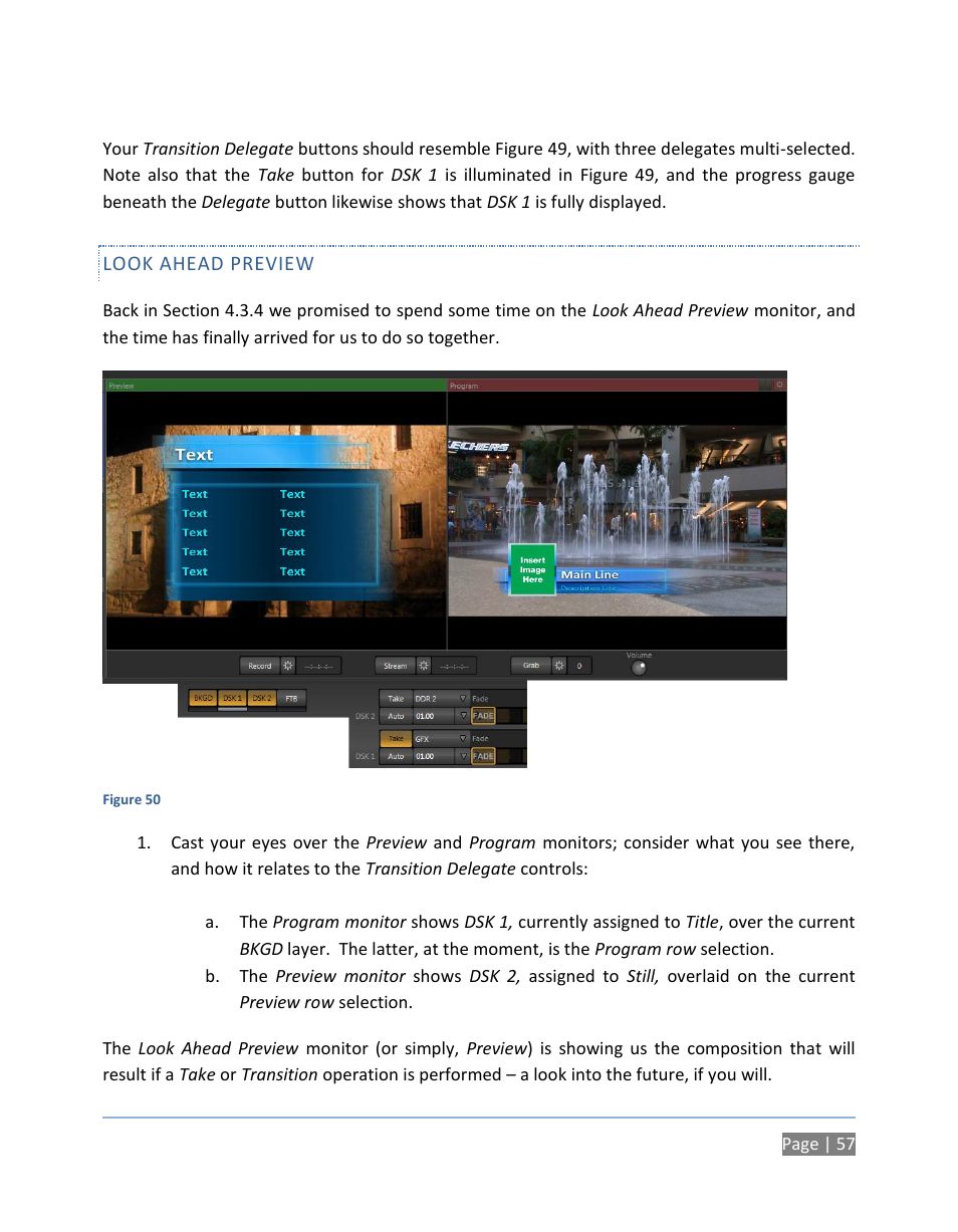 Look ahead preview | NewTek TriCaster 300 User Manual | Page 73 / 328