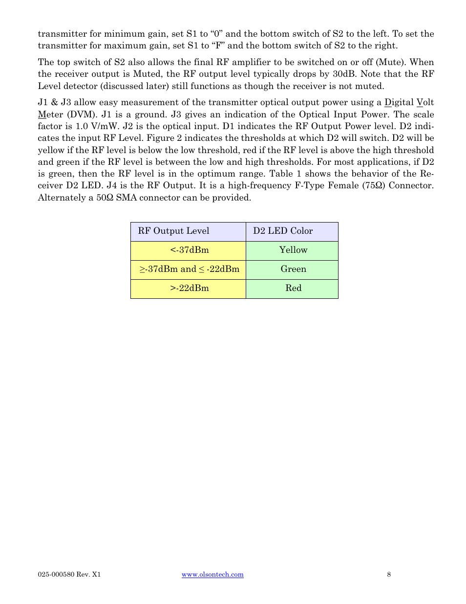 Olson Technology LP-CAN User Manual | Page 8 / 21