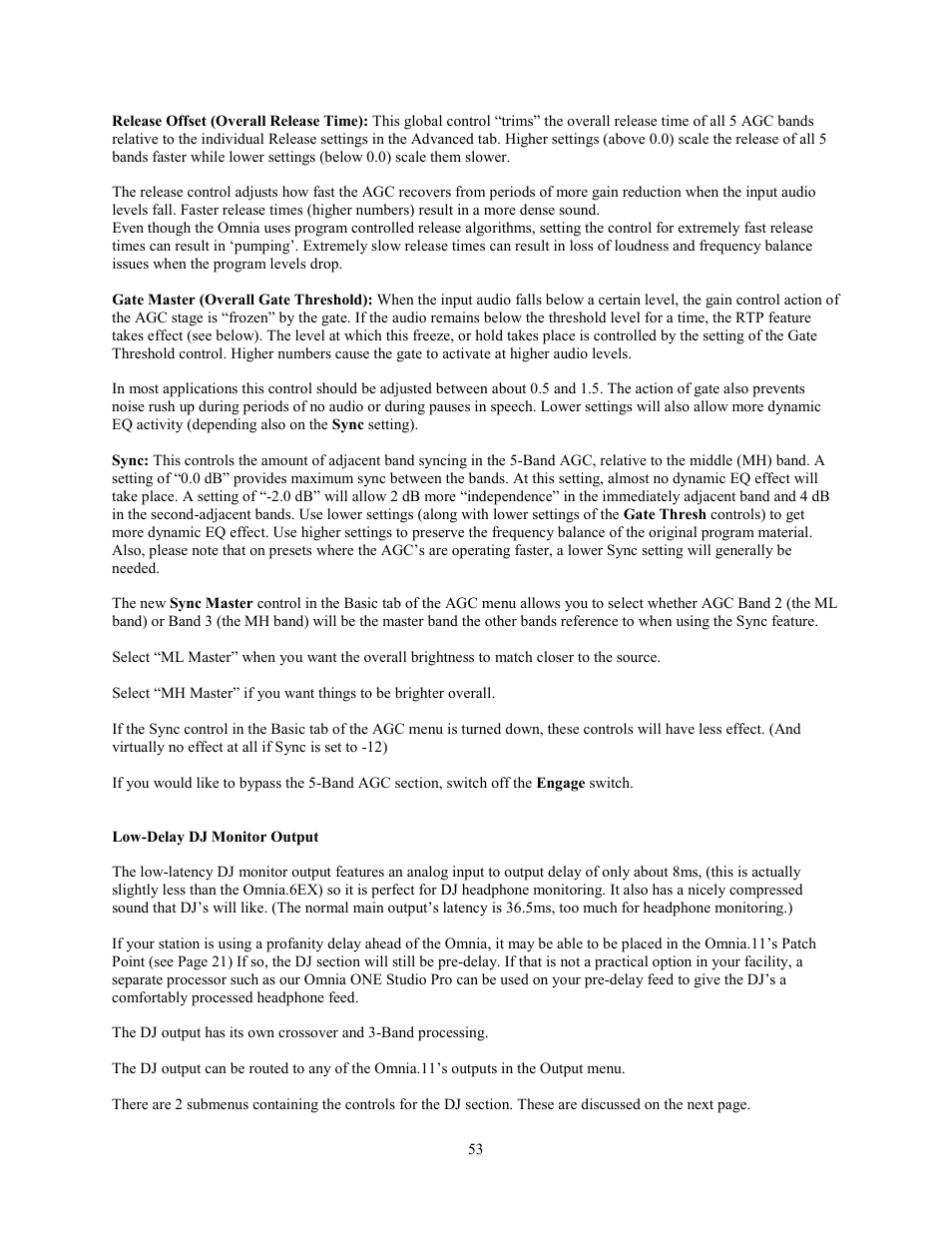Low-delay dj monitor output | Omnia Audio Omnia.11 User Manual | Page 69 / 102