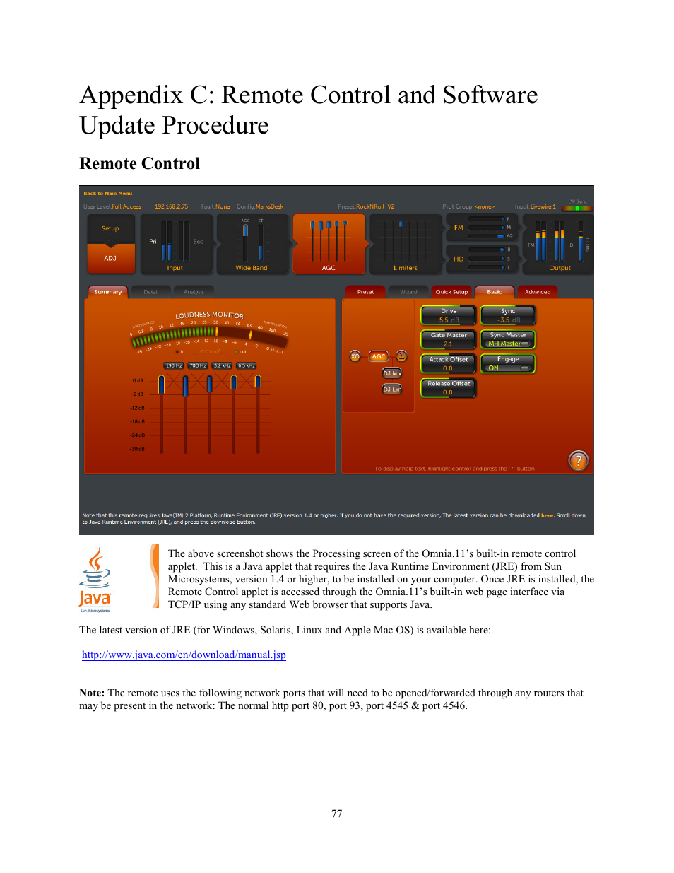 Remote control | Omnia Audio Omnia.11 User Manual | Page 93 / 102