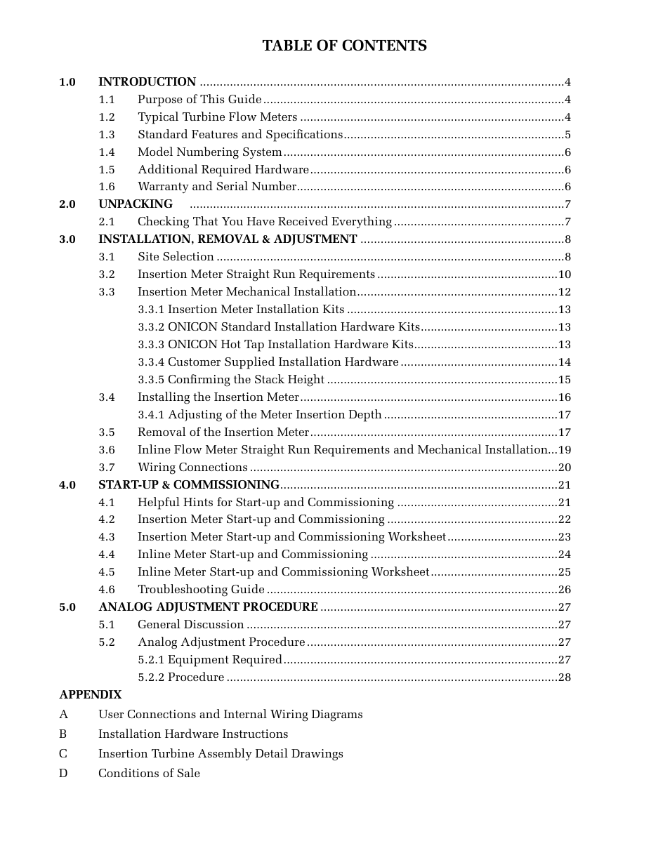 ONICON F-1100 Series User Manual | Page 3 / 53