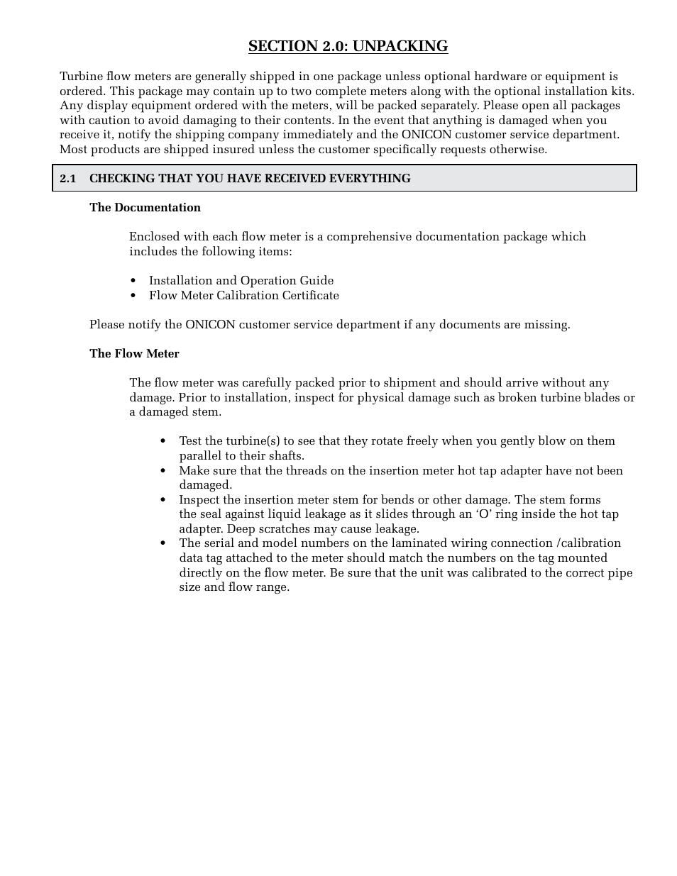 ONICON F-1100 Series User Manual | Page 7 / 53
