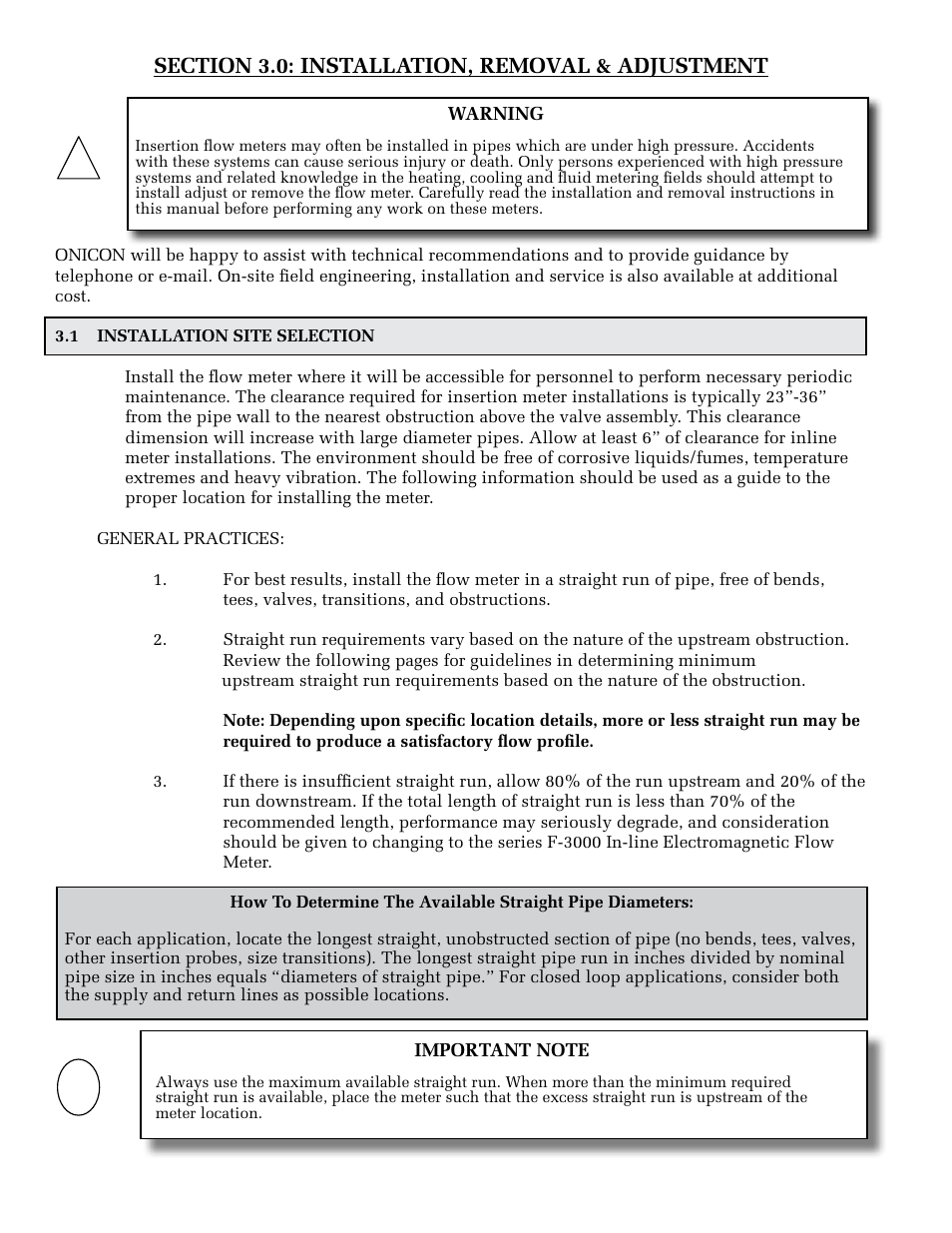 ONICON F-1100 Series User Manual | Page 8 / 53