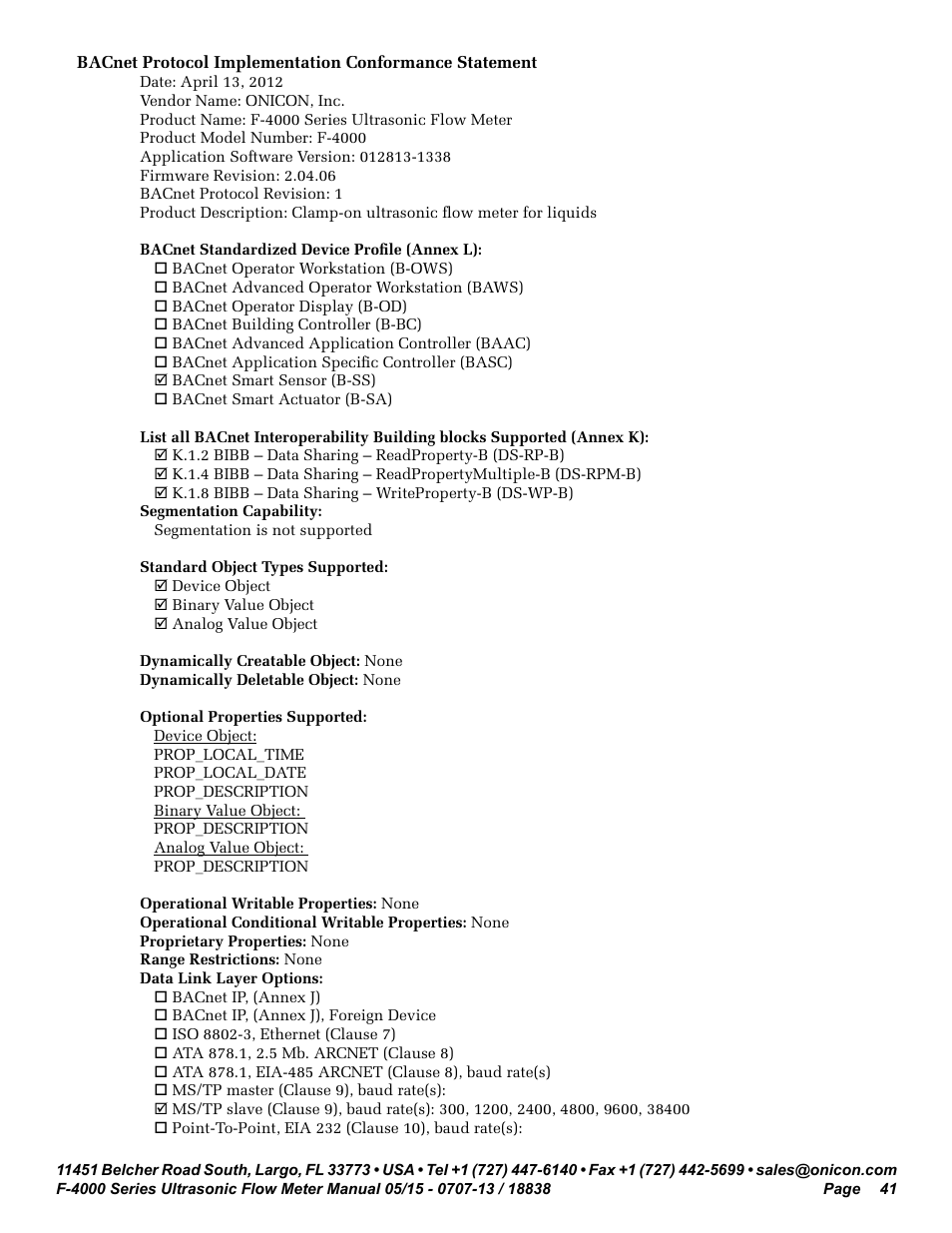 ONICON F-4000 Series User Manual | Page 41 / 52