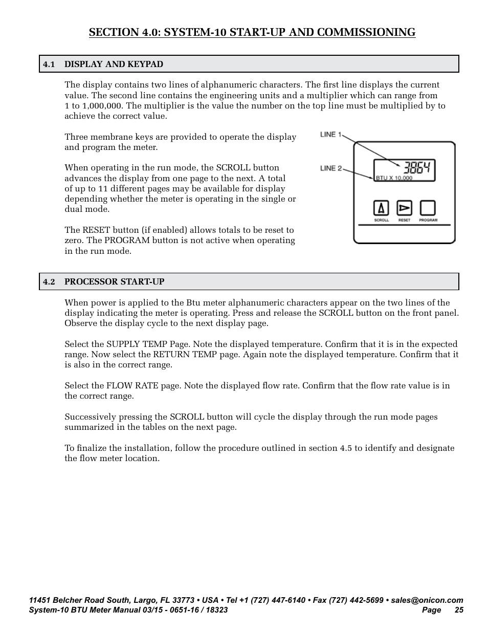 ONICON System-10 BTU User Manual | Page 25 / 57