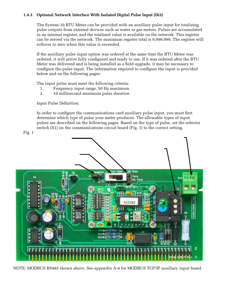 ONICON System-10 MODBUS User Manual | Page 8 / 35