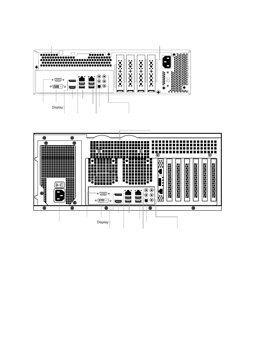 Nm rear panel, N4 rear panel | OpenEye Gen6 N-Series Hardware Manual User Manual | Page 15 / 23