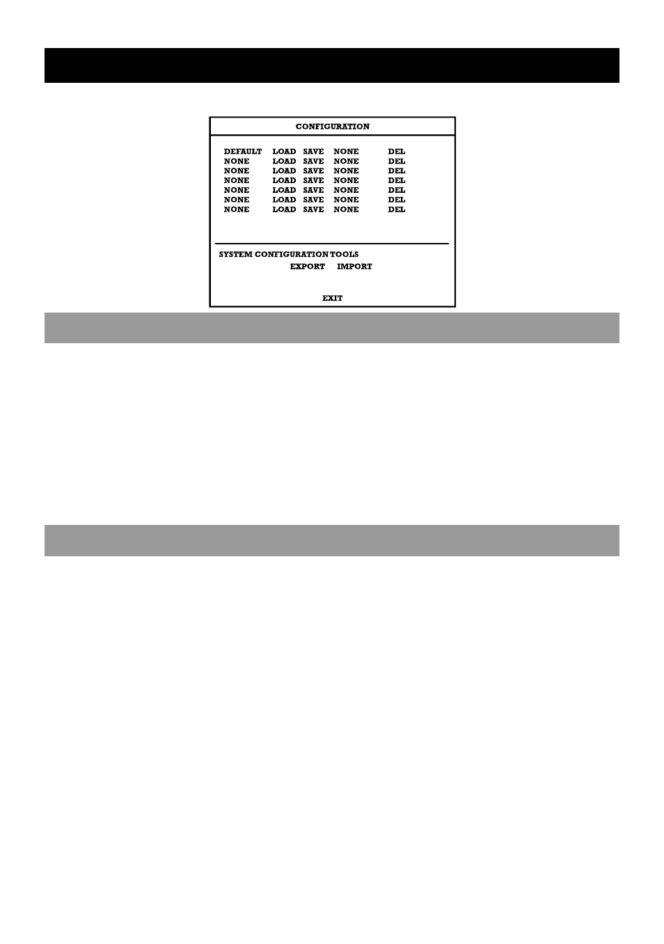 Save settings, Export settings, Import settings | OpenEye OE2-E120 User Manual | Page 49 / 75