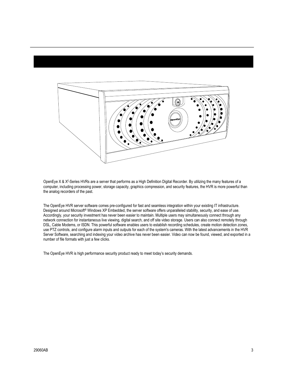 Introduction, Product description | OpenEye OE4 User Manual | Page 15 / 42