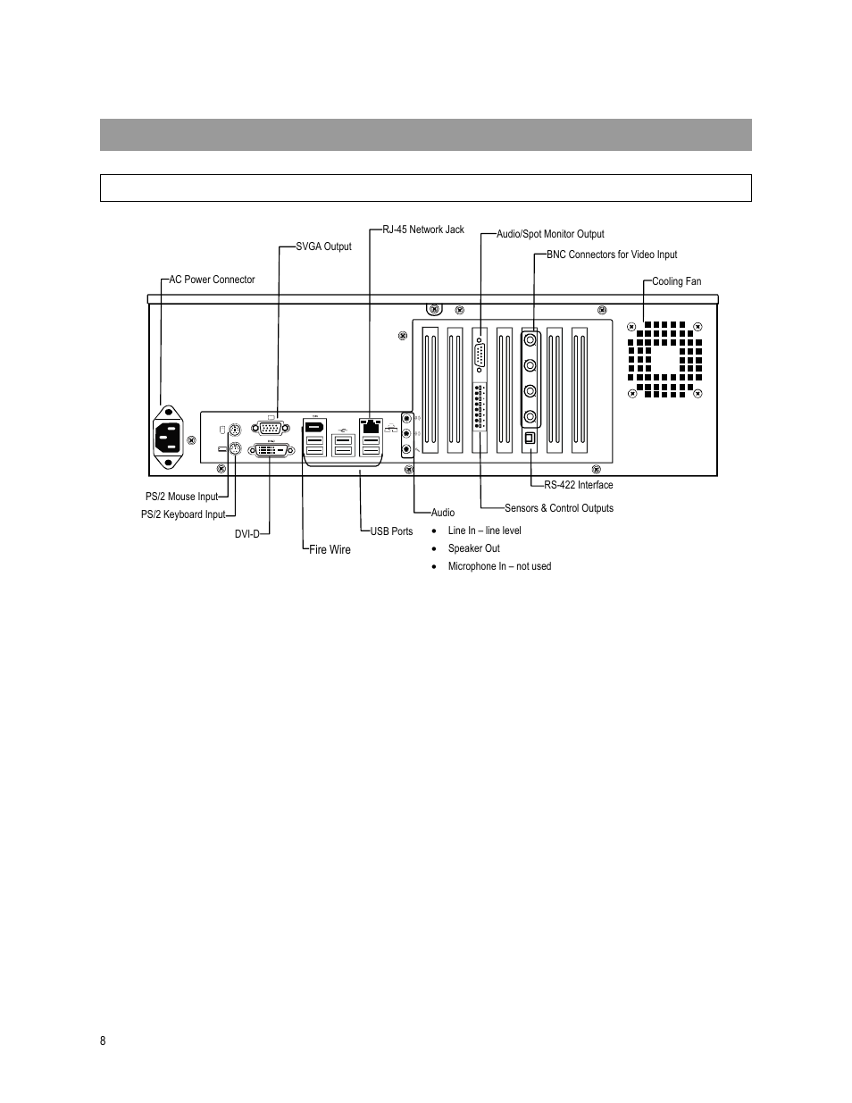 X-series rear panel, 4 channel | OpenEye OE4 User Manual | Page 20 / 42