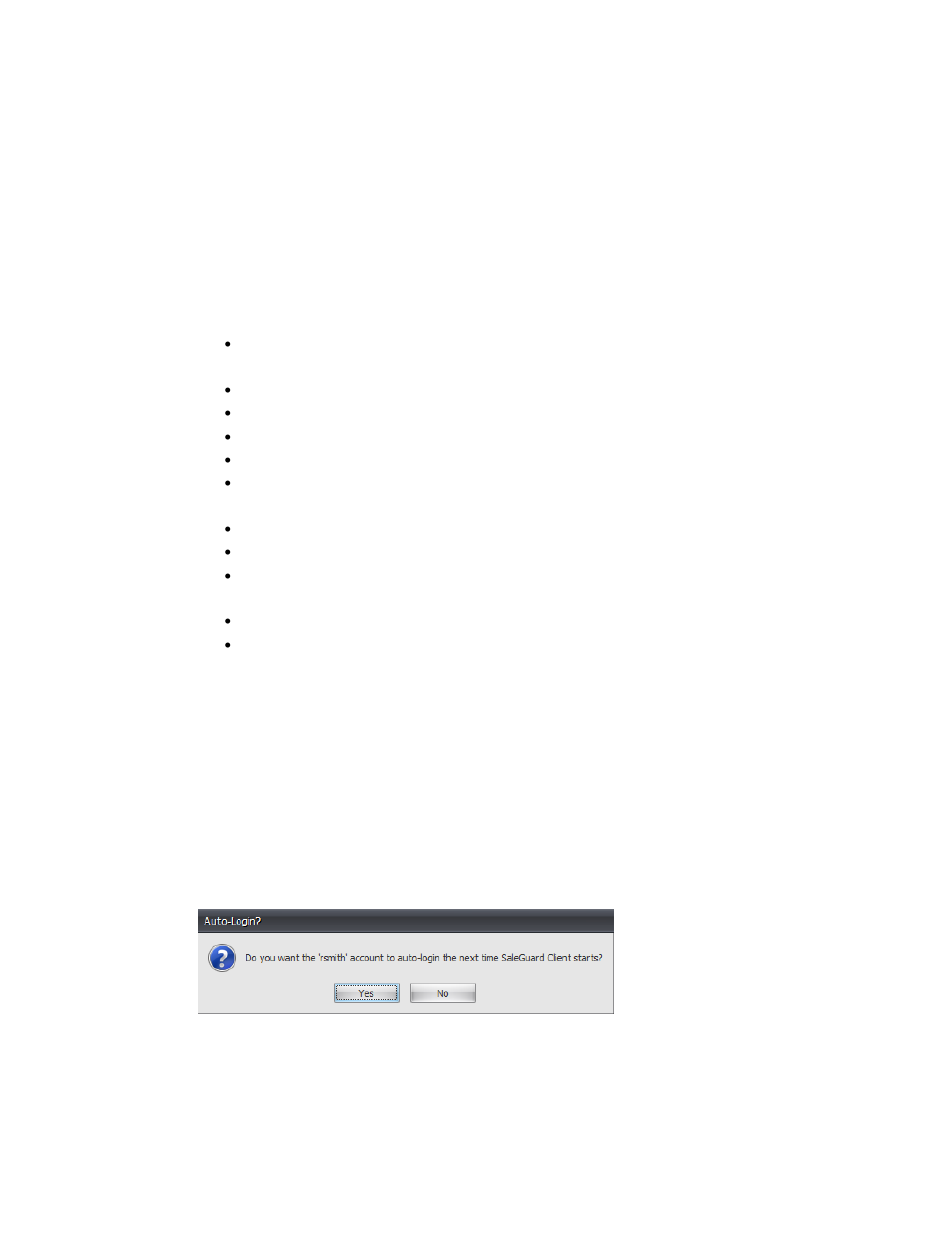 Notification levels, Auto-login | OpenEye SaleGuard User Manual | Page 24 / 62