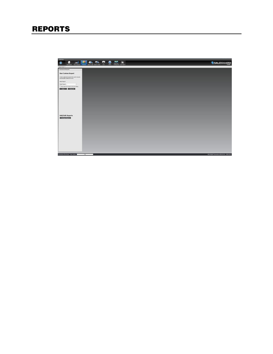Reports, Creating custom reports | OpenEye SaleGuard User Manual | Page 33 / 62